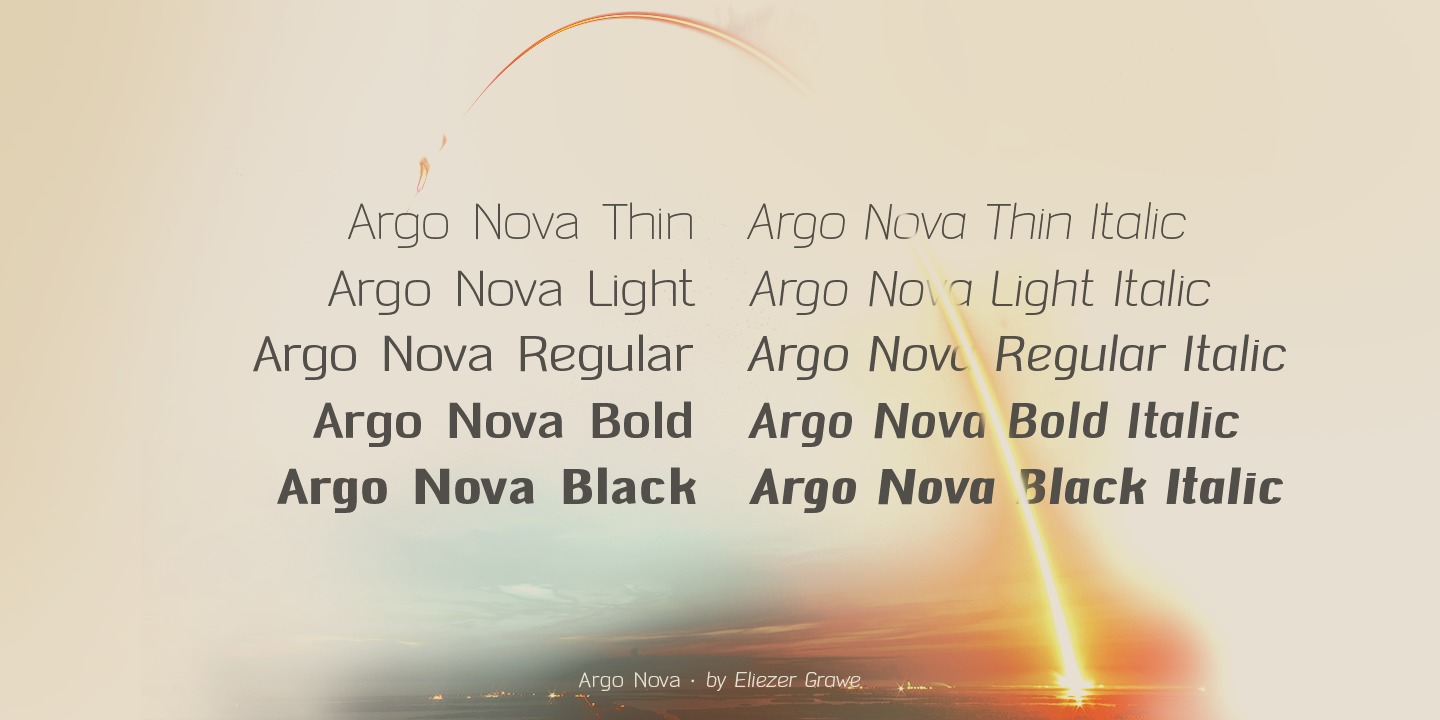 Argo Nova Black Italic Font preview